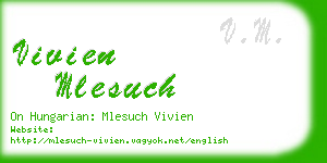 vivien mlesuch business card